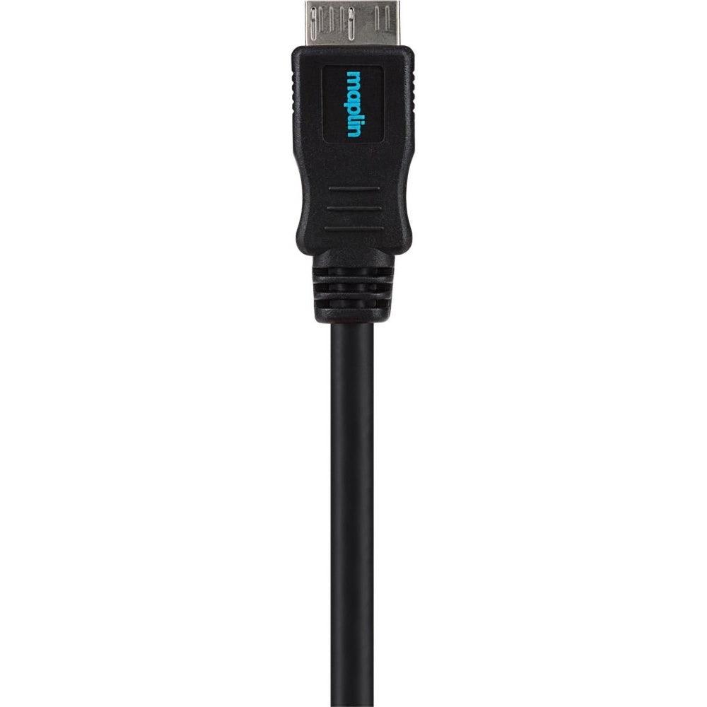 Maplin USB-A to Micro USB-B V3.0 Super Speed Cable - Black - 0.75m