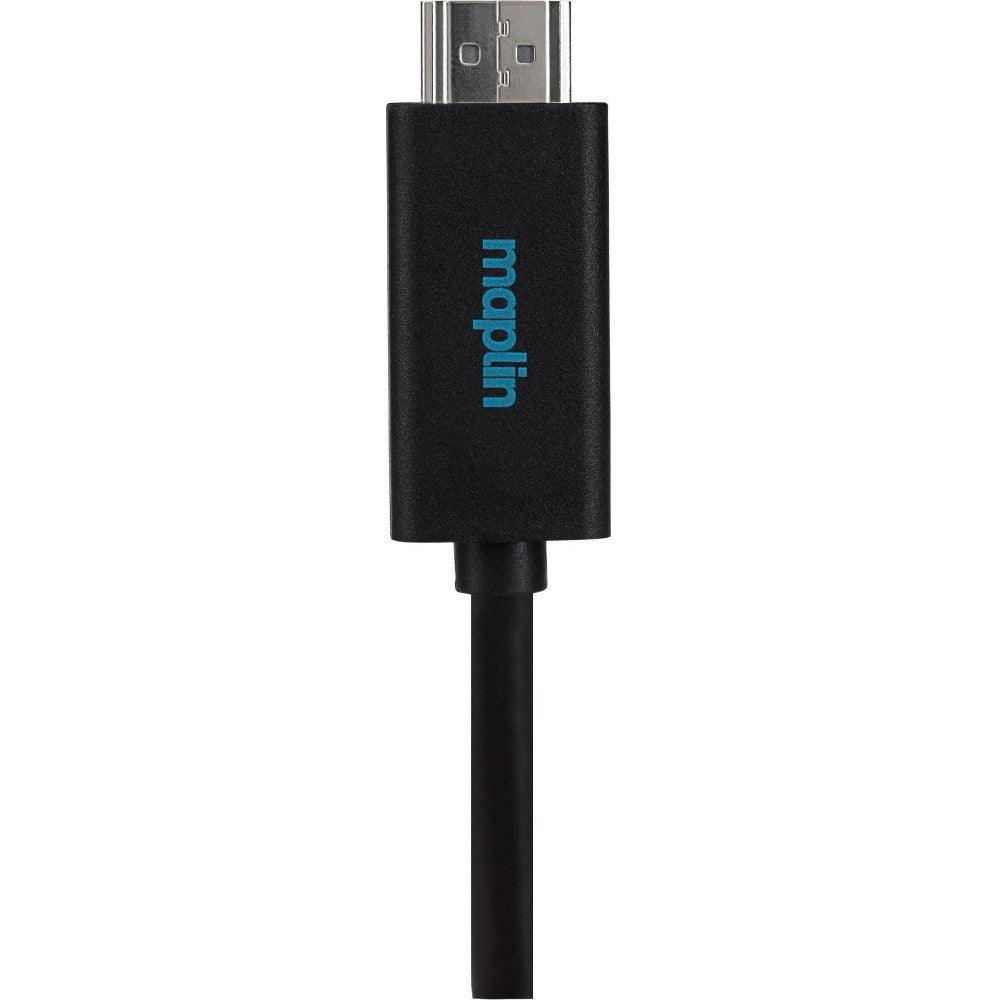 Maplin Mini DisplayPort to HDMI Cable 3m Black - Black