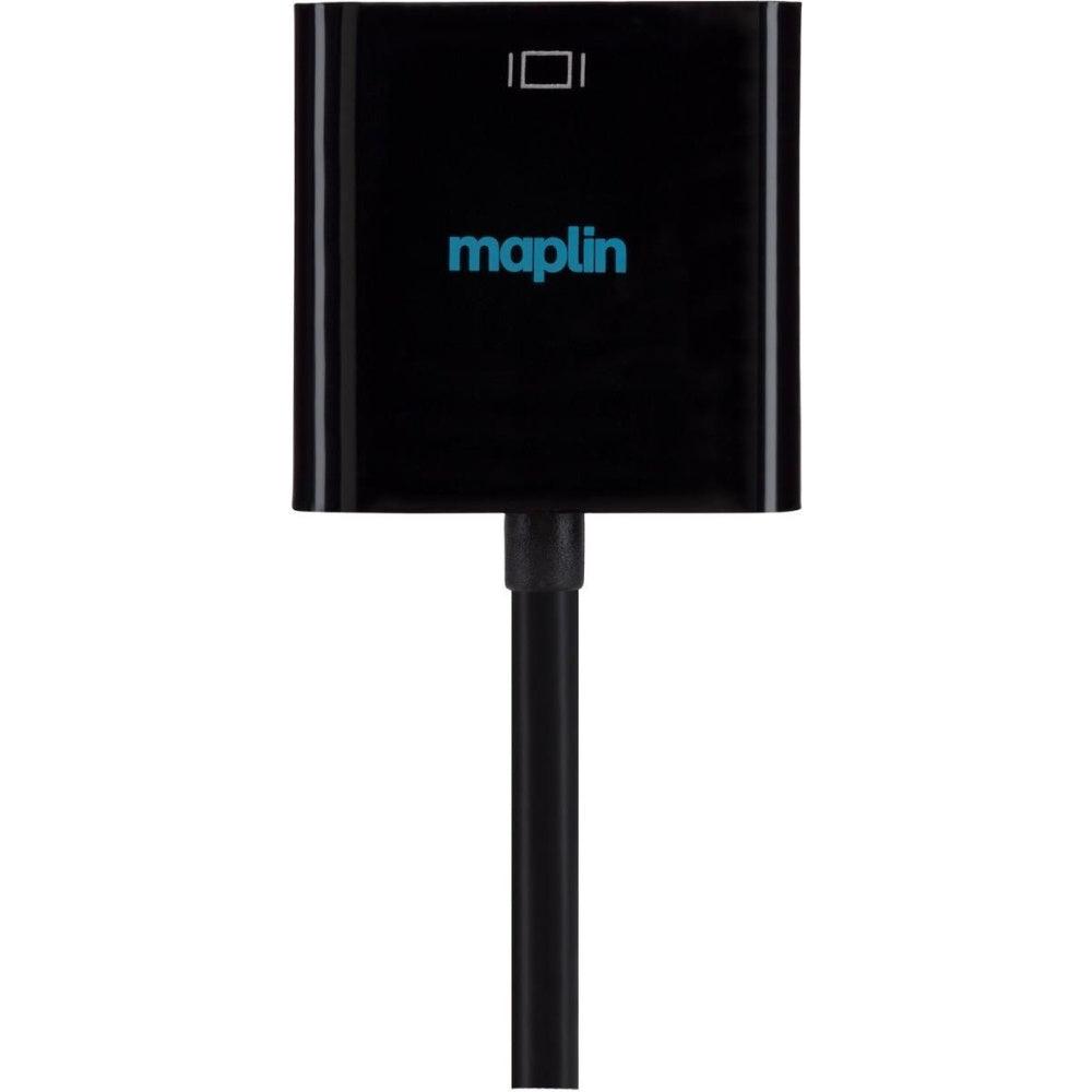 Maplin DisplayPort to HDMI Female Adapter - Black 23cm