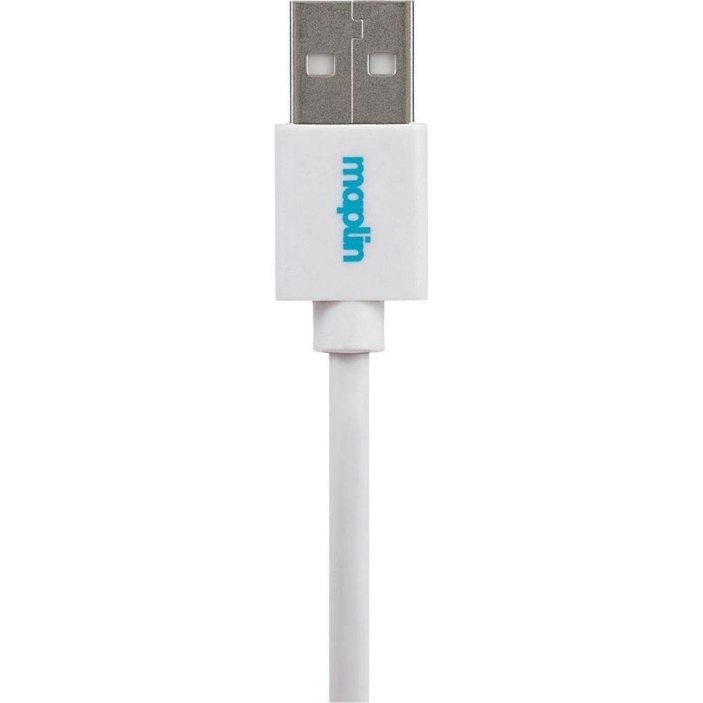 Maplin Lightning Connector to USB-A Cable 1.5m White