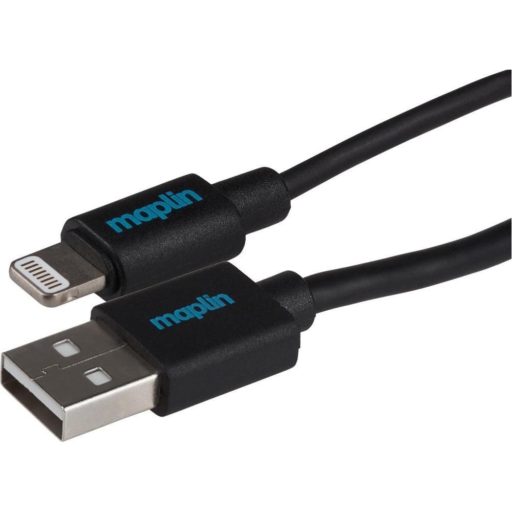 Maplin Lightning Connector to USB-A Cable Braided 0.5m