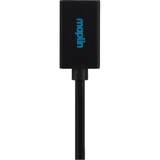 Maplin USB-A Female to Micro USB-B Male Cable Supports On The Go OTG 0.15m