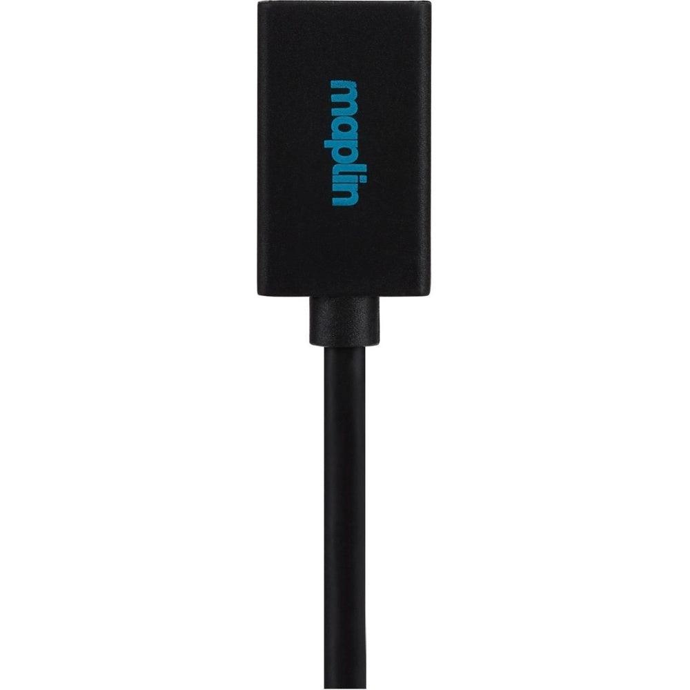 Maplin USB-A Female to Micro USB-B Male Cable Supports On The Go OTG  0.15m