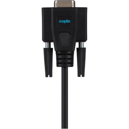 Maplin Serial RS232 Null Modem 9 Pin Female to 9 Pin Female Cable 3m Black