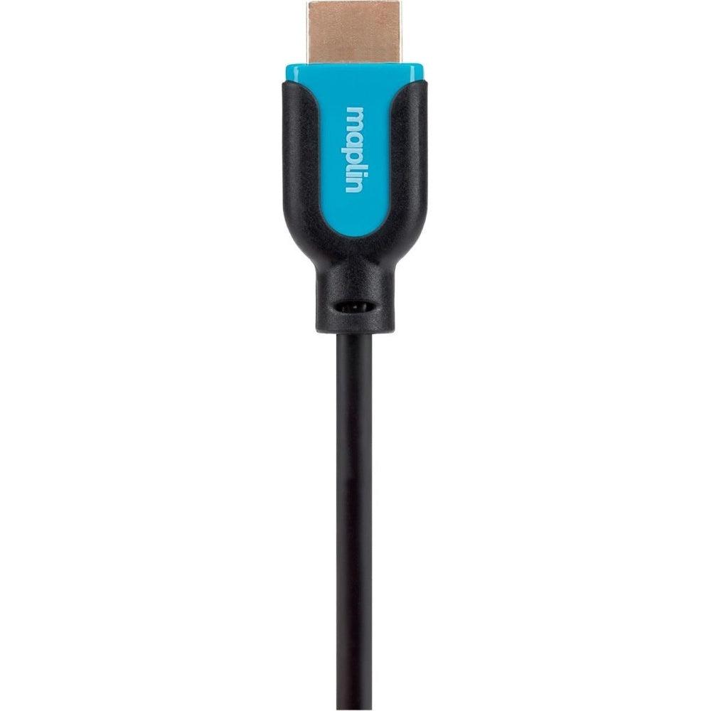 Maplin HDMI Male to HDMI Female 4K Ultra HD Extension Cable - Black - 0.75m