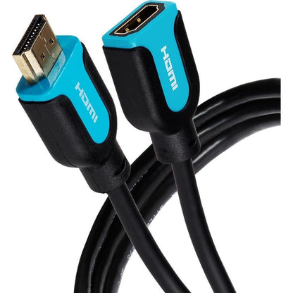 Maplin HDMI Male to HDMI Female 4K Ultra HD Extension Cable - Black - 0.75m