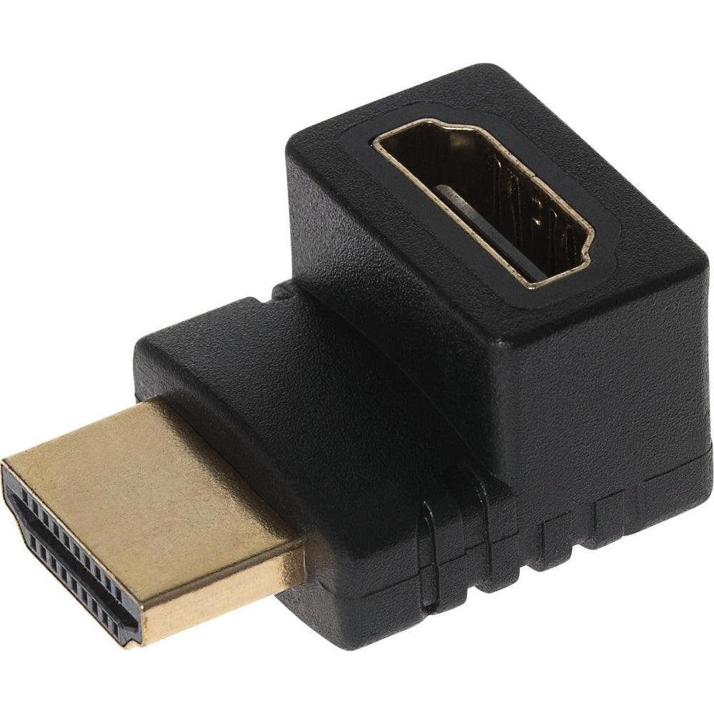 Maplin 90 Degree Fixed Angle HDMI Male to HDMI Female Adapter - Black