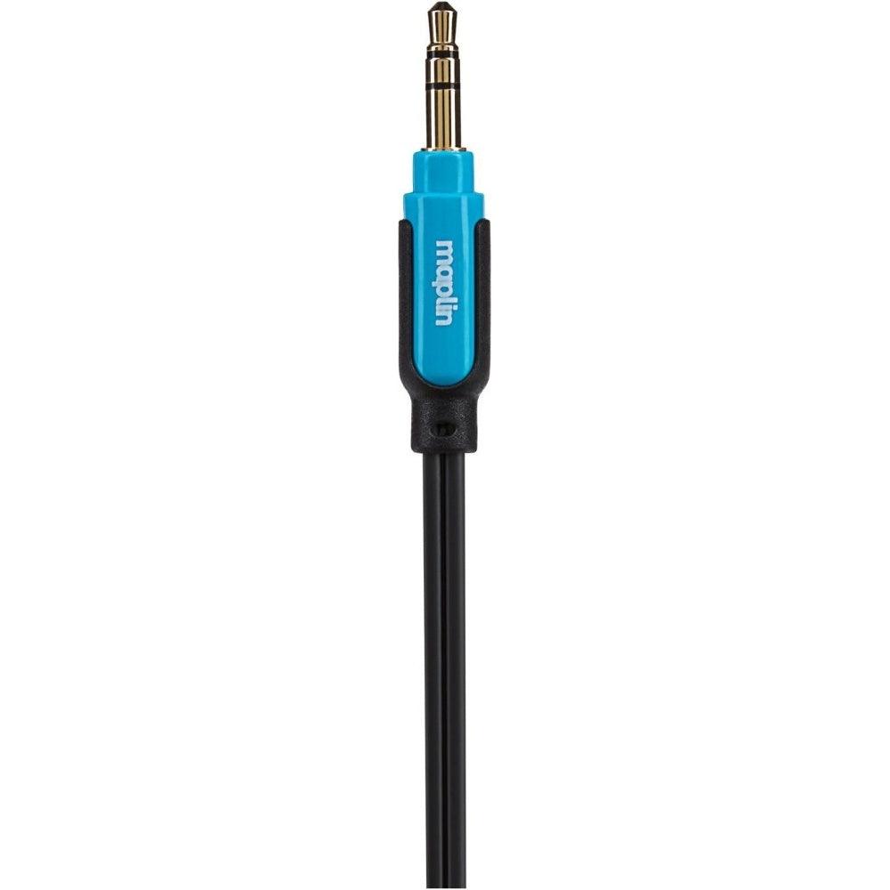 Maplin 3.5mm Aux Stereo 3 Pole TRS Jack Plug to Twin 3.5mm Female Jack Splitter Cable 0.25m Black