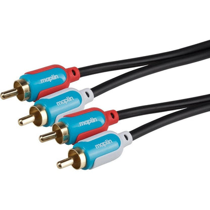 Maplin Twin RCA Phono to Twin RCA Phono Cable - 3m