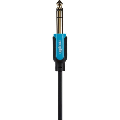 Maplin 1/4’’ 6.35mm 3 Pole Jack Plug to Twin RCA Phono Cable - Black 3m