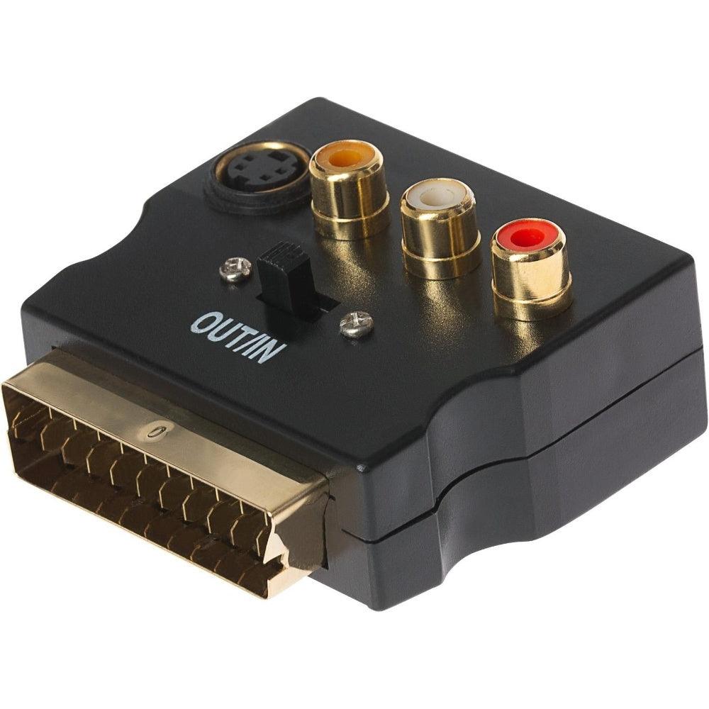 Maplin SCART to S-Video or Triple RCA Phono Adapter