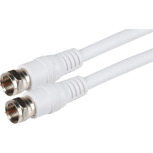 Maplin F Type Male to F Type Male TV Satellite Aerial Coaxial Cable White - 1.5m