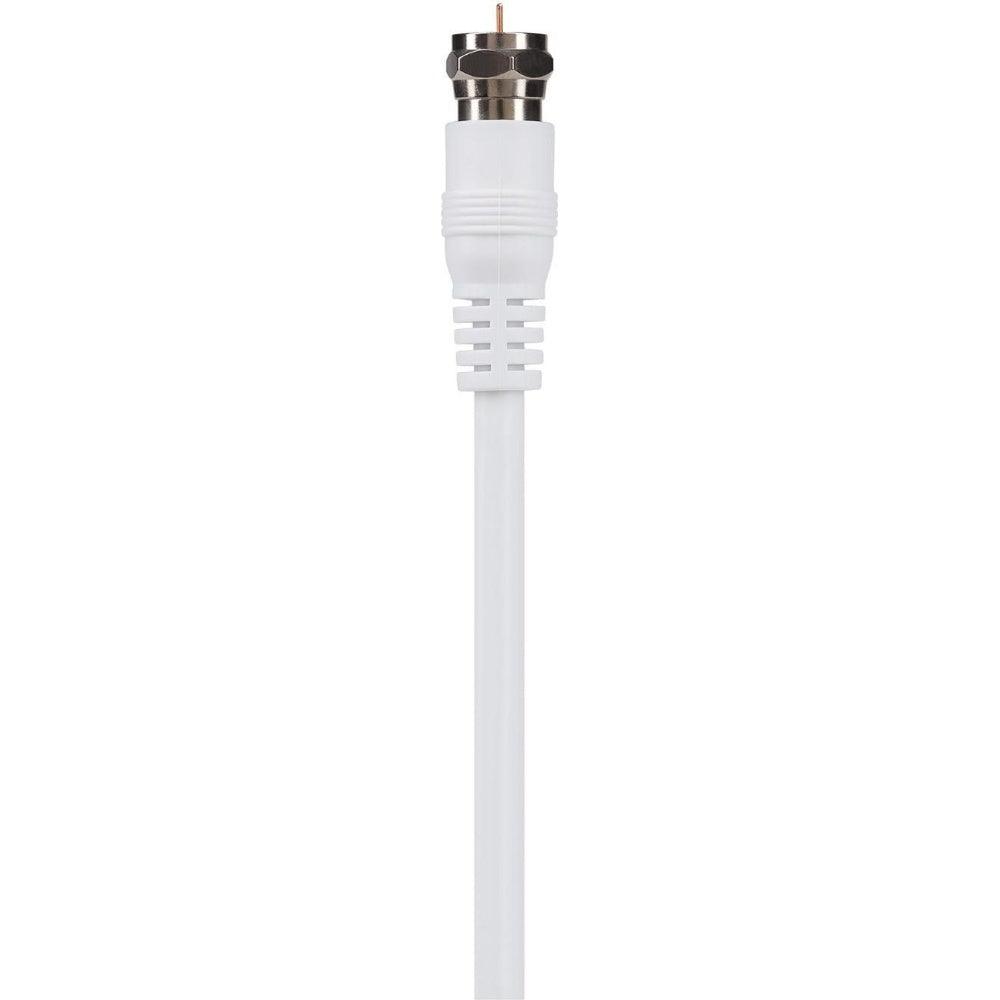 Maplin F Type Male to F Type Male TV Satellite Aerial Coaxial Cable White - 1.5m