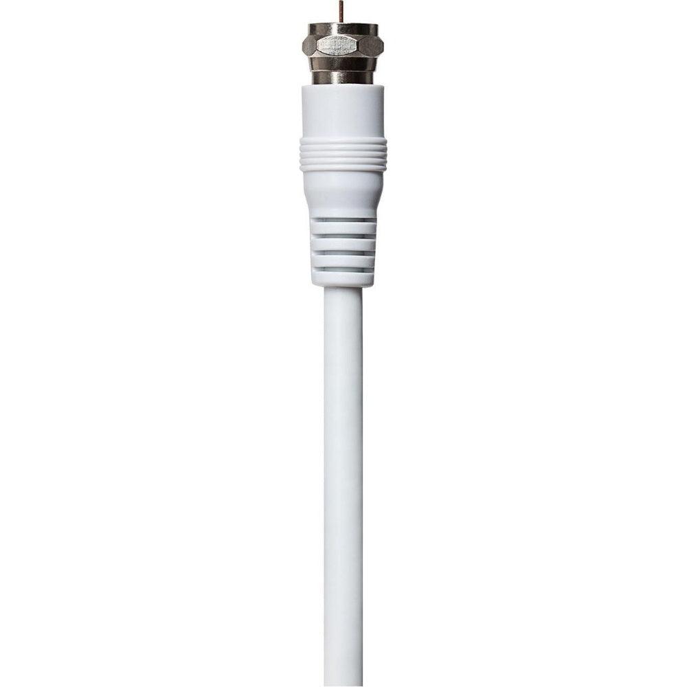 Maplin F Type Male to F Type Male TV Satellite Aerial Coaxial Cable White - 3m