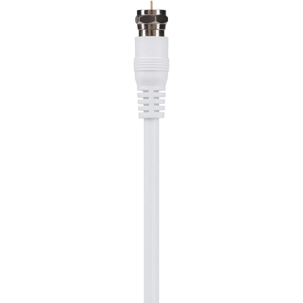 Maplin F Type Male to F Type Male TV Satellite Aerial Coaxial Cable White - 5m