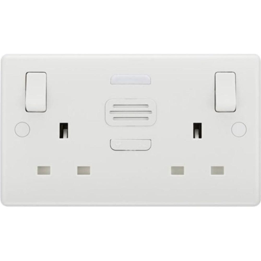 British General Nexus Double Switched 13A Power Socket with Door Chime - White