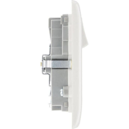 British General Nexus Double Switched 13A Power Socket with Door Chime - White