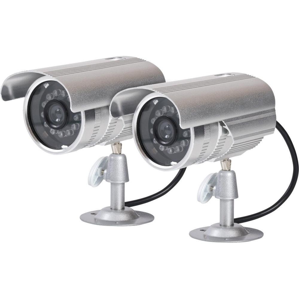 ProperAV Replica Security Camera Kit includes 2 Aluminium Imitation Camera’s