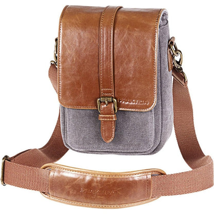 PRAKTICA Heritage Binocular Shoulder Case Bag Canvas & PU Leather - Grey/Tan - Toy Playsets | Hipeon