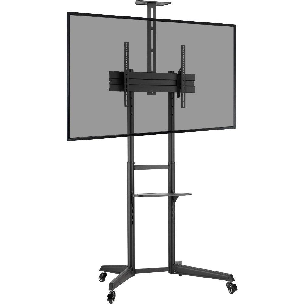 ProperAV Mobile TV Trolley Stand on Wheels for 37’’-70’’ Max Load 50kg VESA Max 600-400mm