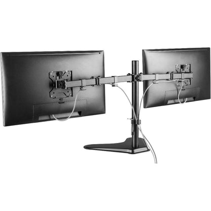 ProperAV Desk Monitor Mount Dual Swing Arm Free Standing Base 17’’- 34’’ VESA Max 100x100