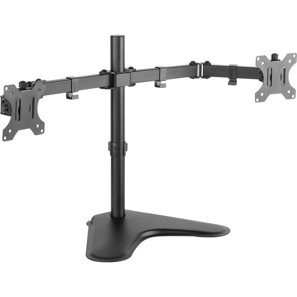 ProperAV Desk Monitor Mount Dual Swing Arm Free Standing Base 17’’- 34’’ VESA Max 100x100