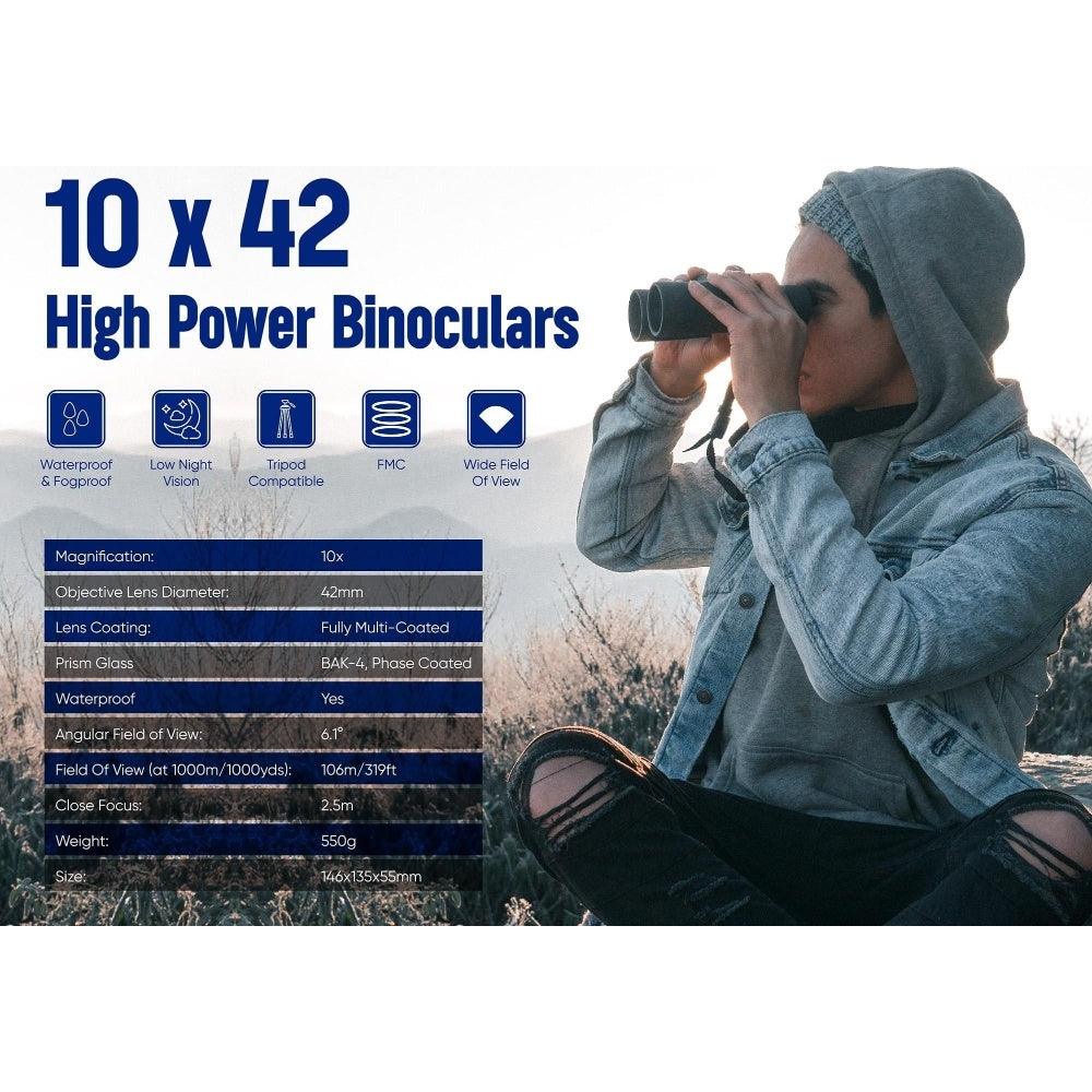 PRAKTICA Pioneer R 10x42 mm Binoculars - Brown