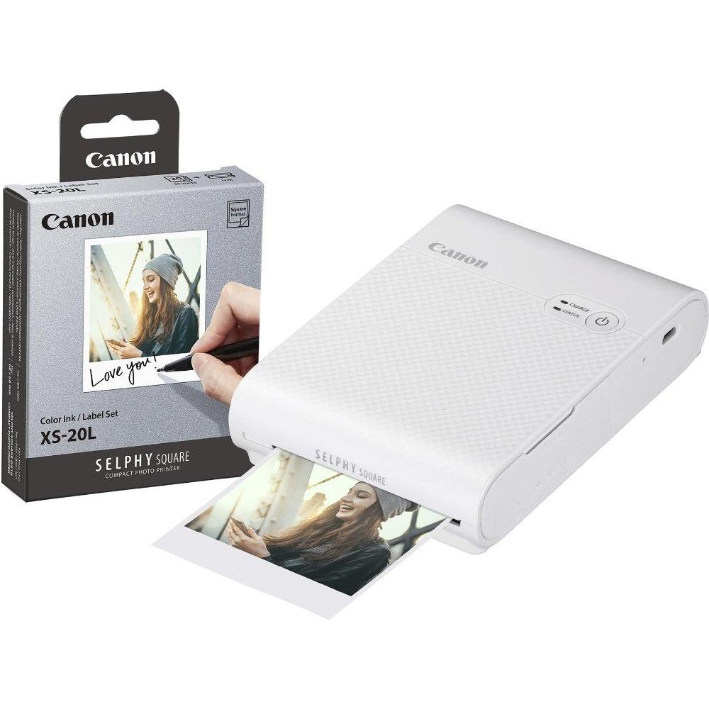 Canon Selphy Square QX10 Wireless Photo Printer including 20 Shots - White