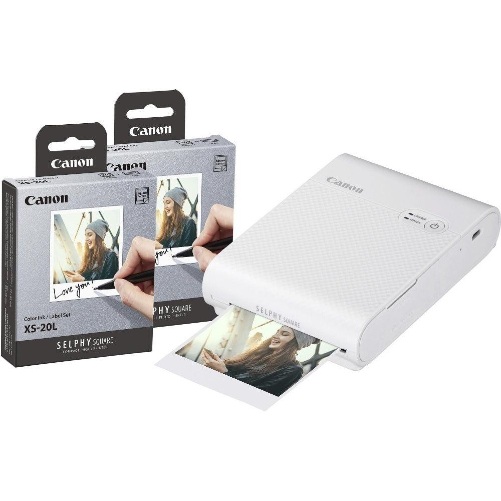 Canon Selphy Square QX10 Wireless Photo Printer including 40 Shots - White