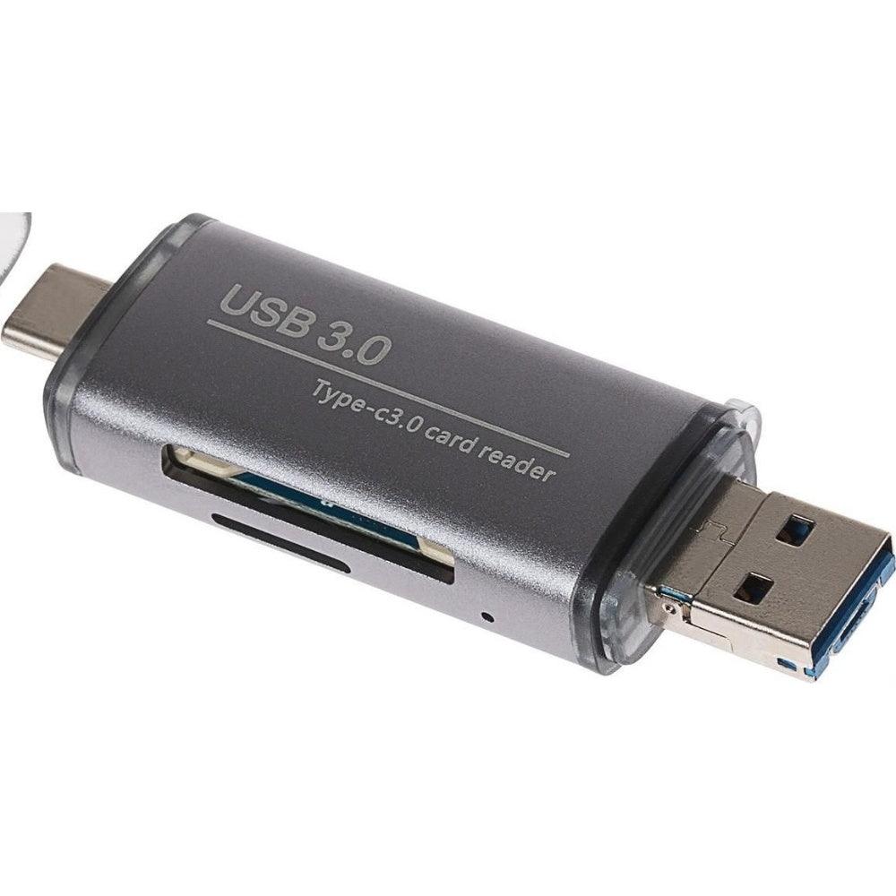 Maplin USB-C and USB-A 3.0 SD Multi Card Reader SDXC/ SDHC/ MicroSDXC/ MicroSDHC/ UHS-I