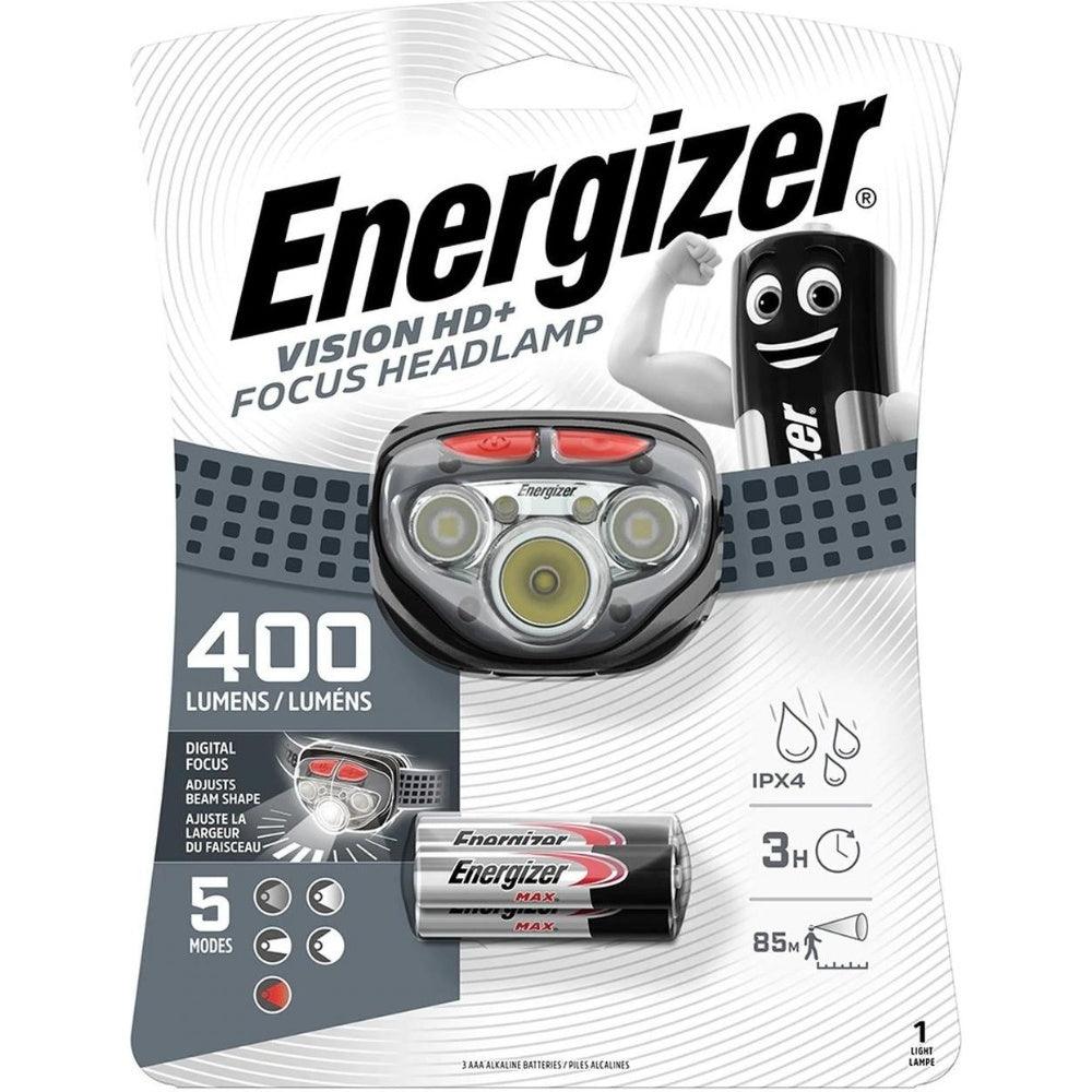 Energizer Vision HD + Focus LED Head Torch with 3x AAA Batteries