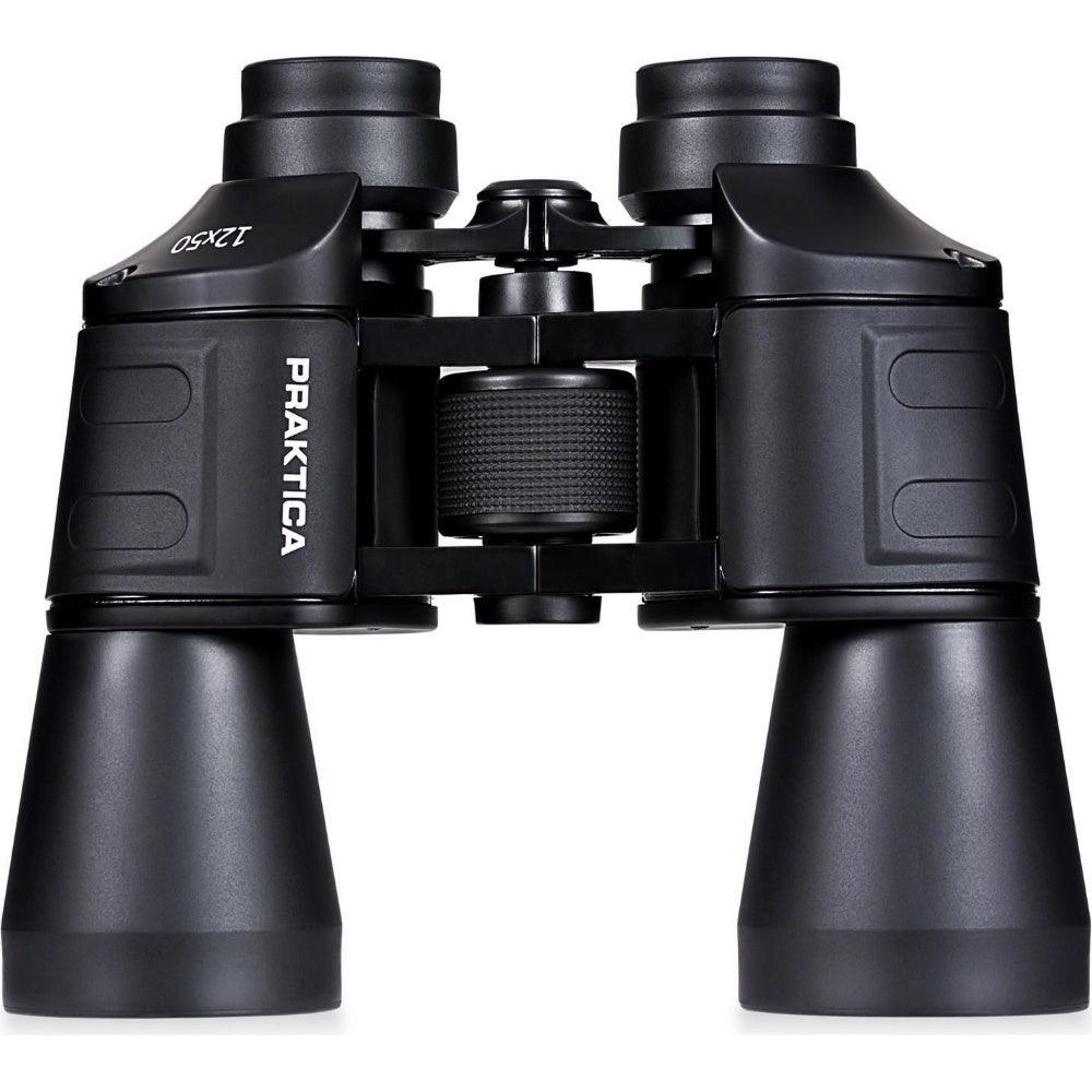 PRAKTICA Falcon 12x50mm Multi Coated Porro Prism Field Binoculars - Black - Binoculars + Tripod Mount