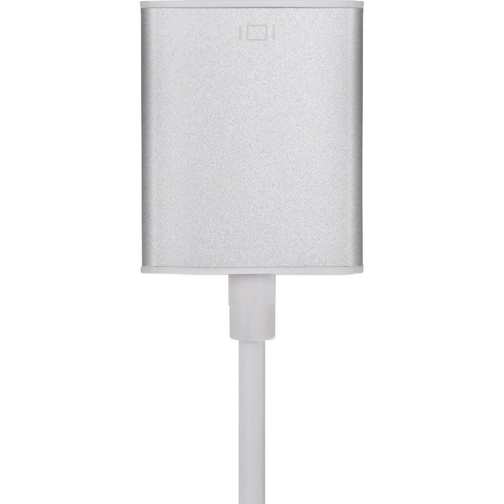 Maplin Aluminium Full HD 60Hz USB-C 3.1 to VGA Adapter - White 16cm