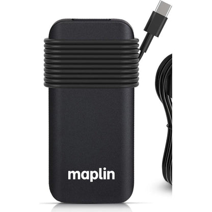 Maplin 112W USB-C Laptop Charger Power Supply with 1x USB-A 2.4A PD Port