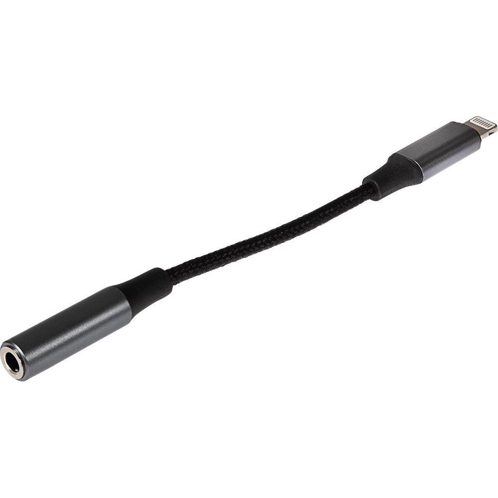 Maplin Lightning Connector to 3.5mm Female Jack Headphone Adapter 5cm Braided - Electronics > Electronics Accessories >