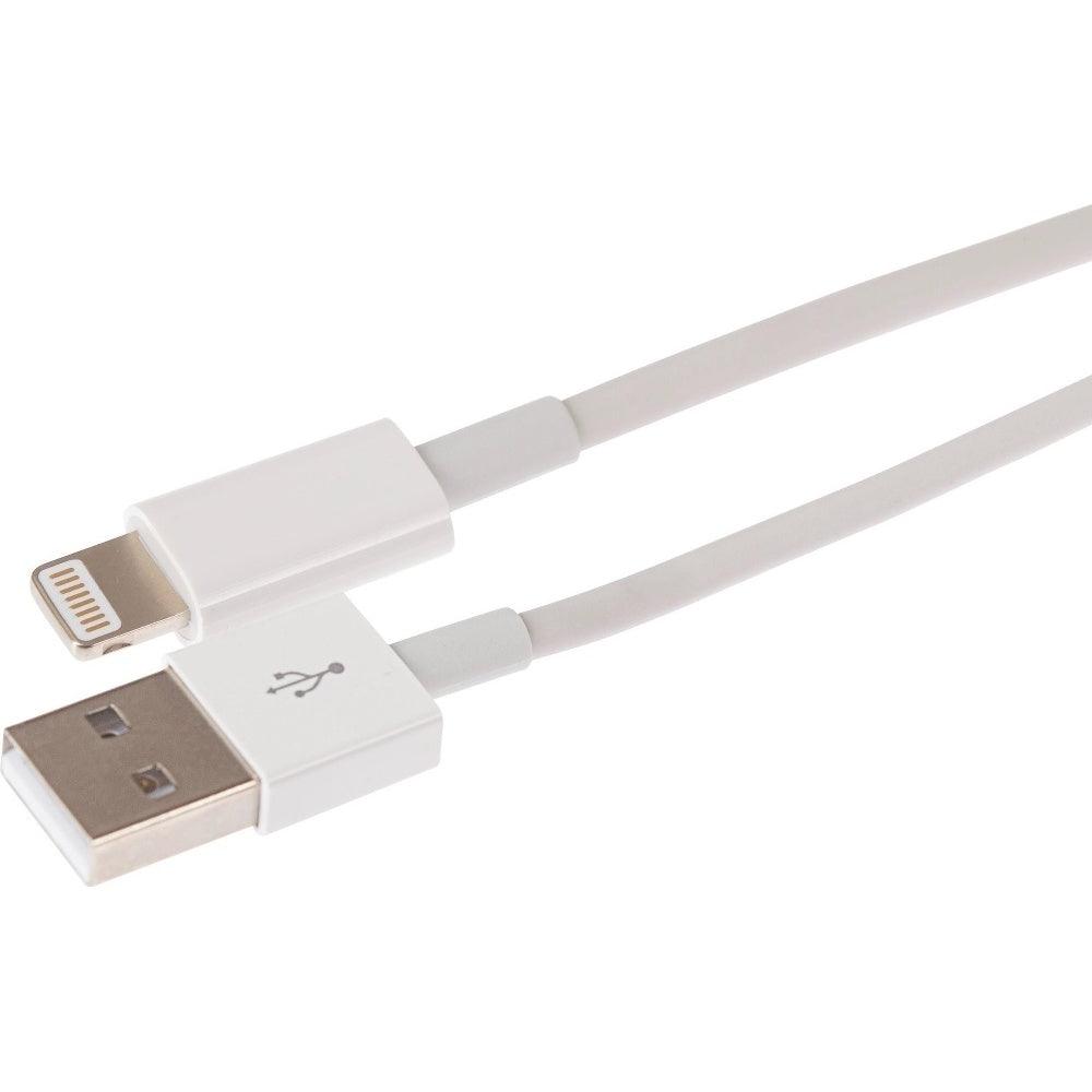 Maplin Lightning Connector to USB-A Charging Cable White - 1m