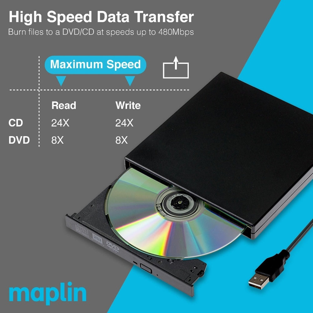 Maplin MAP-USBDVD Storage