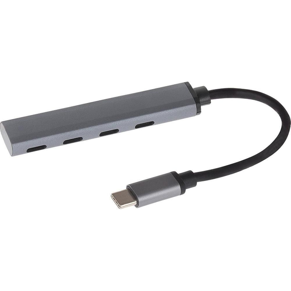 Nikkai USB-C 4 Port Charging and Connectivity Hub 13cm Cable