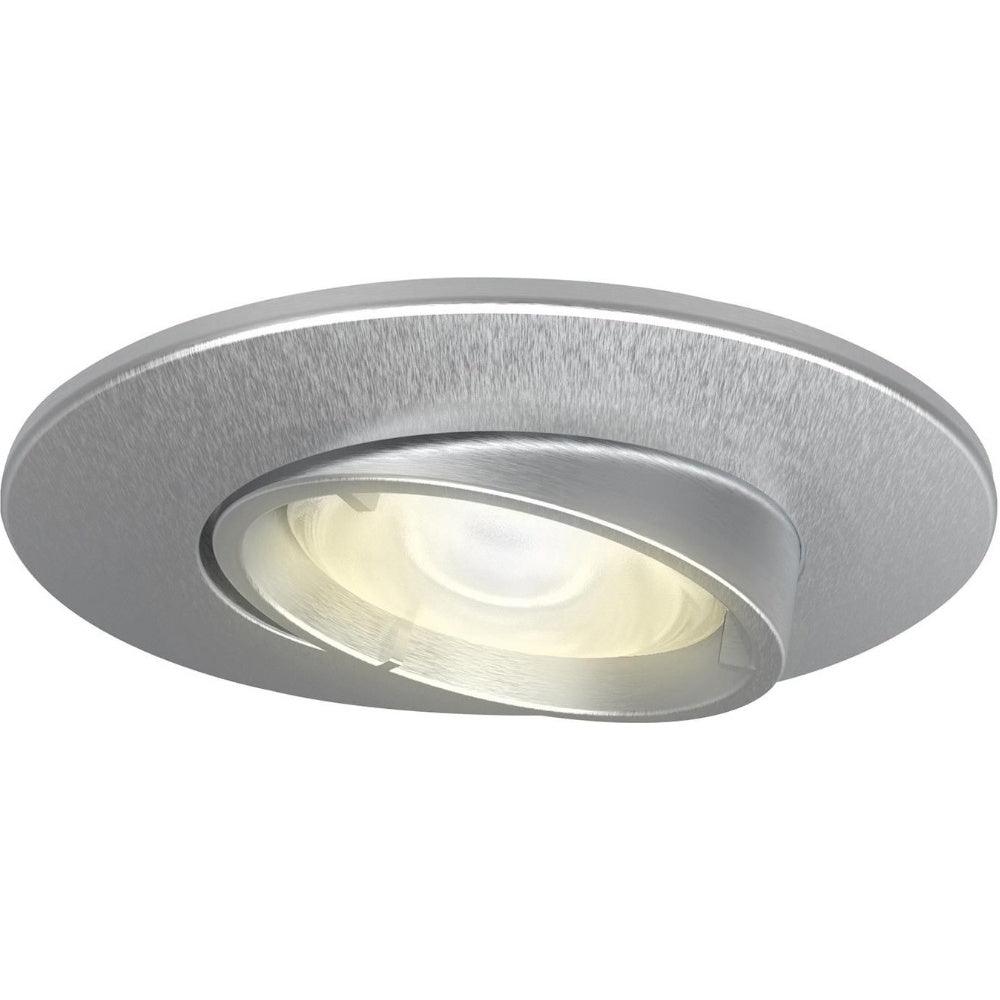 4lite WiZ Connected Fire-Rated IP20 GU10 Smart Adjustable LED Downlight - Satin Chrome - Pack of 2