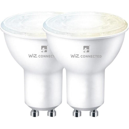 4lite GU10 LED Smart WiZ Connect Bulb 4.9W White Dimmable WiFi Bluetooth - Pack of 2