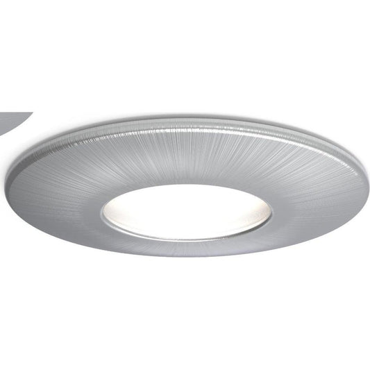 4lite IP65 GU10 Fire-Rated Downlight - Satin Chrome - Pack of 4