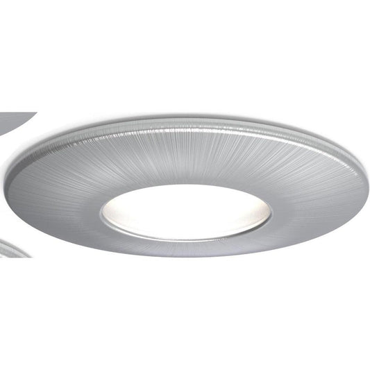 4lite IP20 GU10 Fire-Rated Downlight - Satin Chrome - Pack of 4