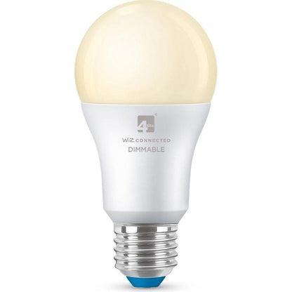 4lite WiZ Connected A60 Warm White WiFi LED Smart Bulb - E27 Large Screw - Pack of 2