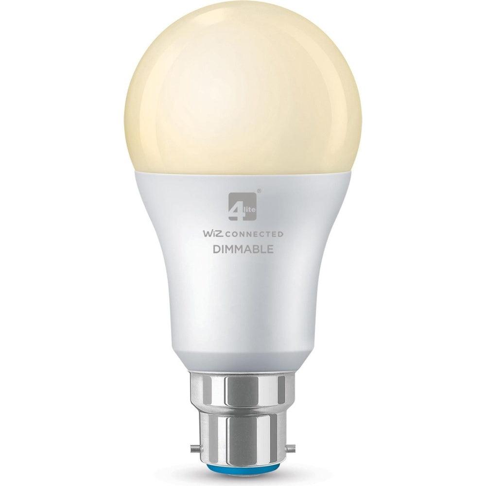 4lite WiZ Connected A60 Warm White WiFi LED Smart Bulb - B22 Bayonet Cap - Pack of 2