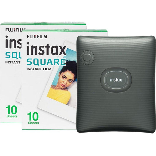 Fujifilm Instax Square Link Wireless Smartphone Photo Printer - Green - Printer + 20 Shot Pack