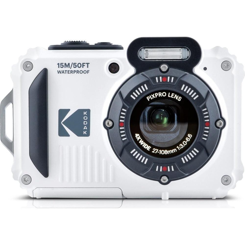 Kodak PIXPRO WPZ2 16MP 4x Zoom Tough Compact Camera - White - Camera + Sandisk 32GB SD Card + System Bag