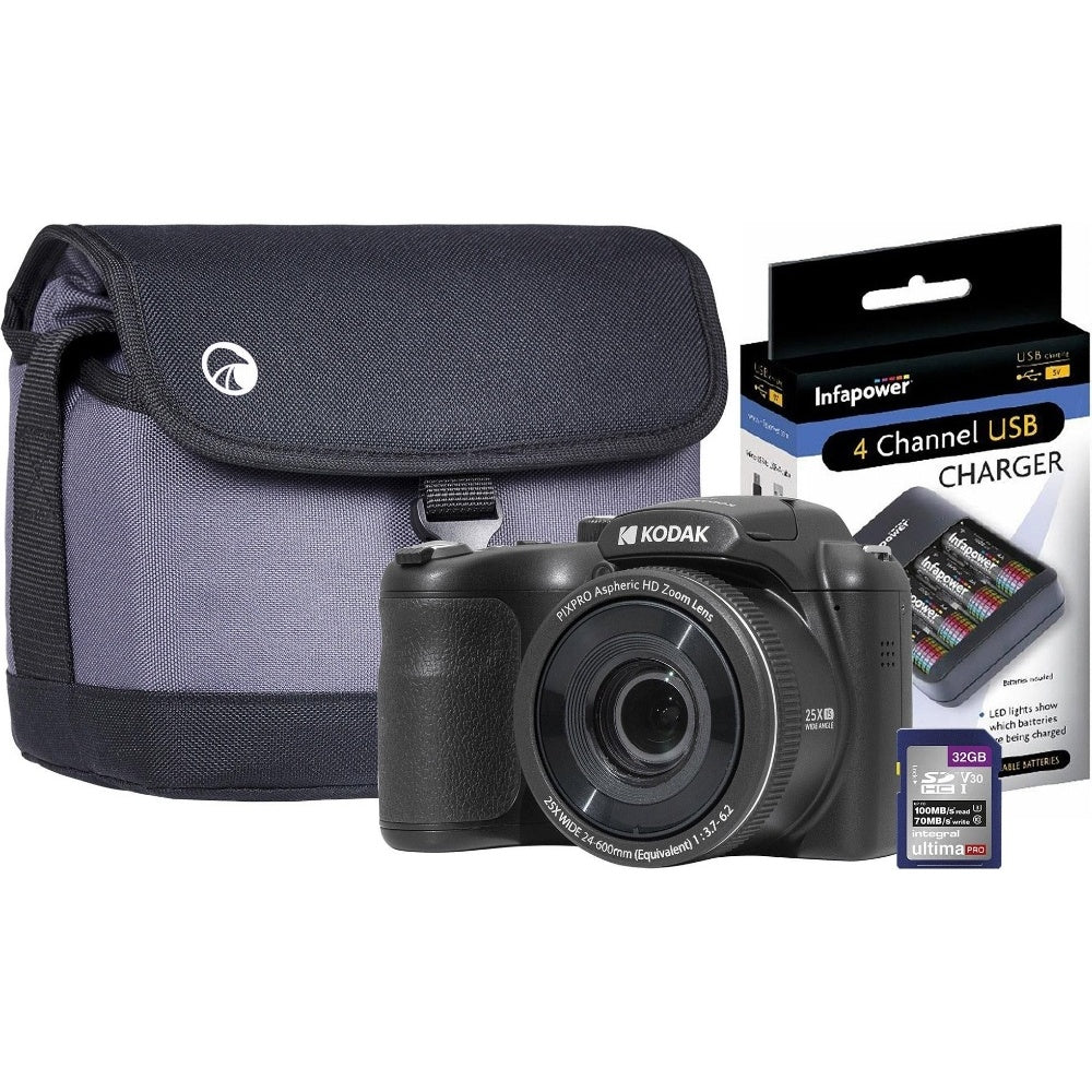 Kodak AZ255-BK 32GBCASEAACHGR Cameras