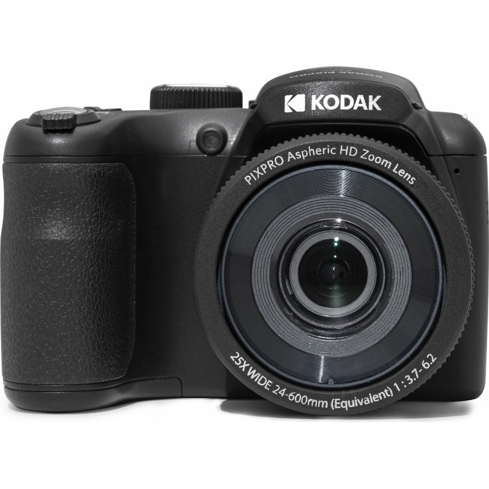 Kodak PIXPRO AZ255 16MP 25x Astro Zoom Bridge Camera - Black - Camera + 32GB SD Card + Case + Rechargeable Batteries