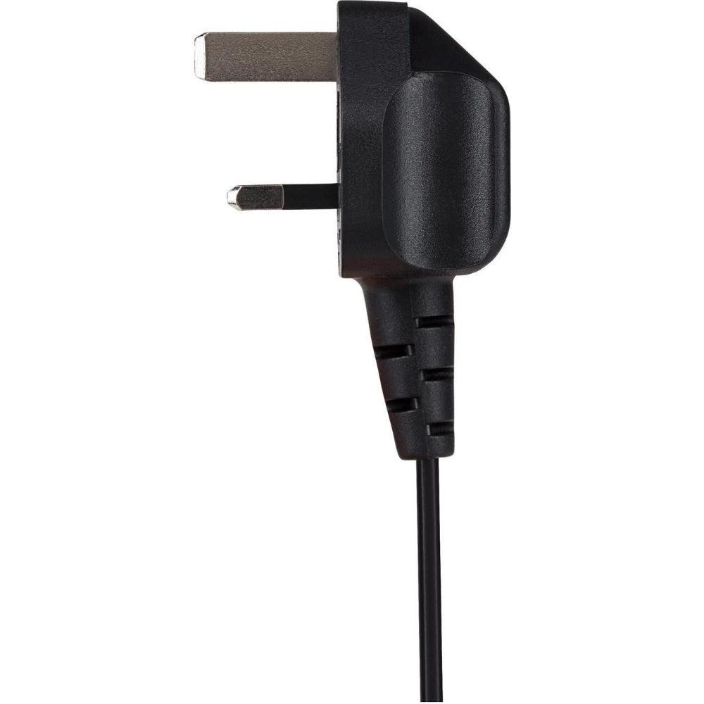 Maplin Power Lead IEC C7 Fig 8 2 Pin Plug to UK 3 Pin Mains Plug - 1m, 13 Amp Fuse