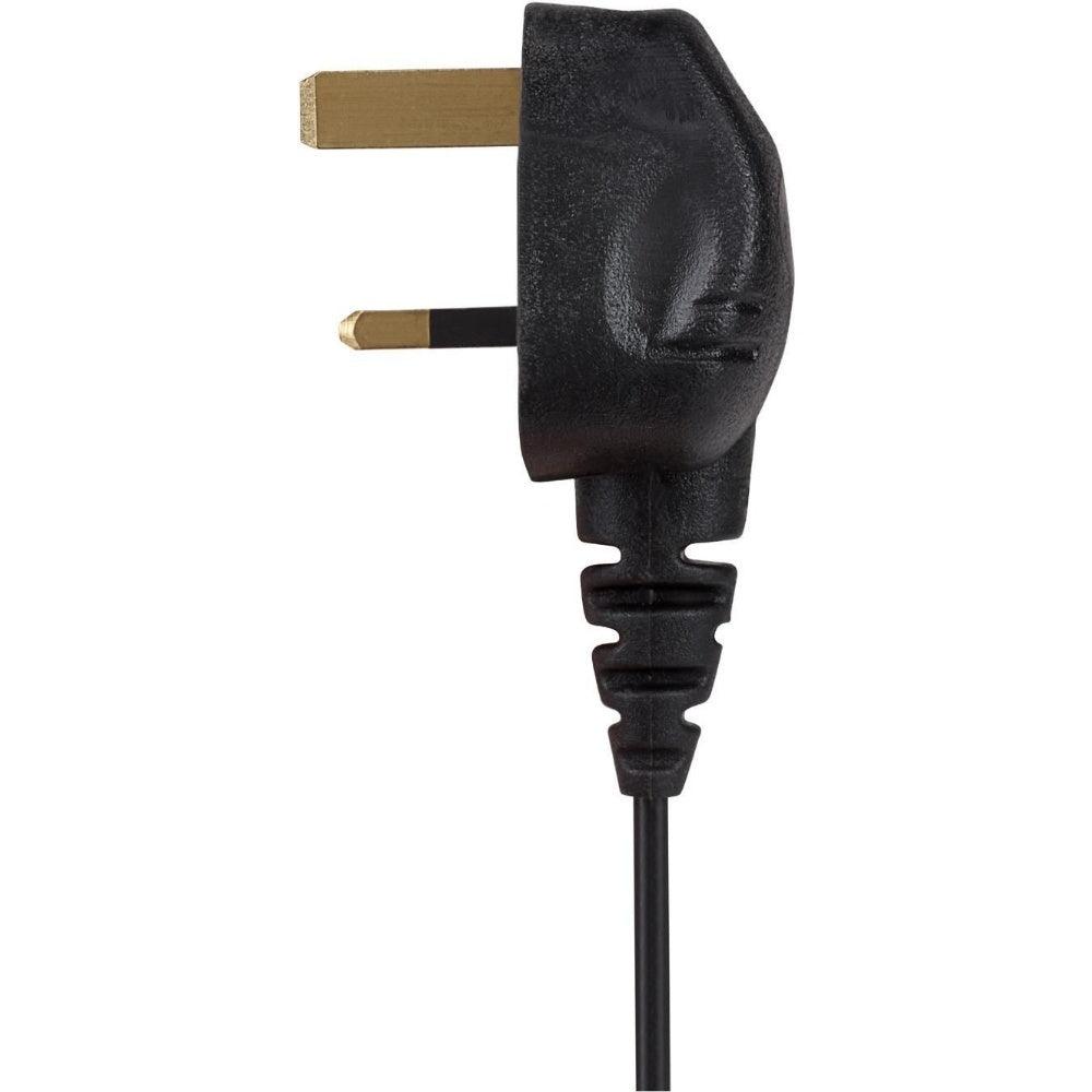 Maplin Power Lead IEC C7 Fig 8 2 Pin Plug to UK 3 Pin Mains Plug - 2m 3 Amp Fuse